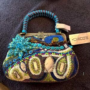 Chic Starry Night Beaded Handbag - Multicolor